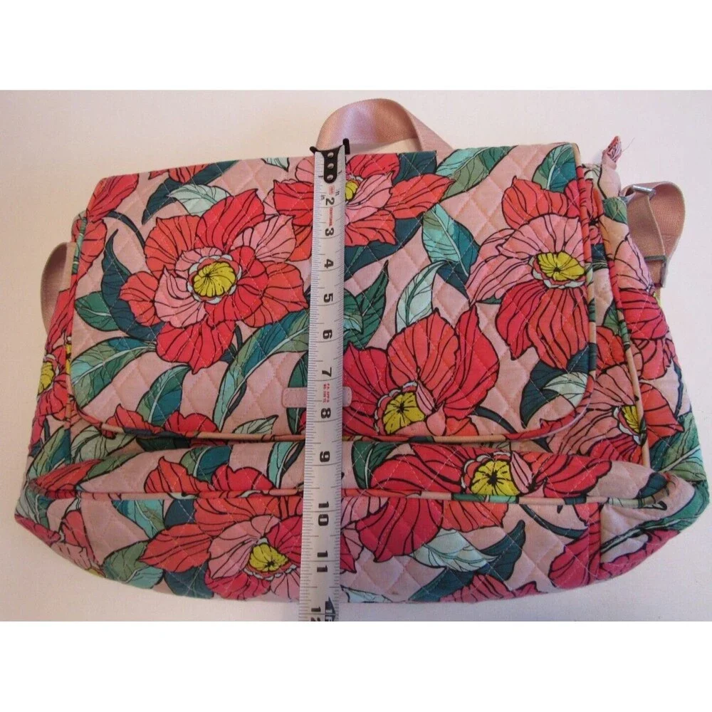 Vera Bradley Quilted Messenger/Tablet/Laptop Bag Vintage Floral Pattern